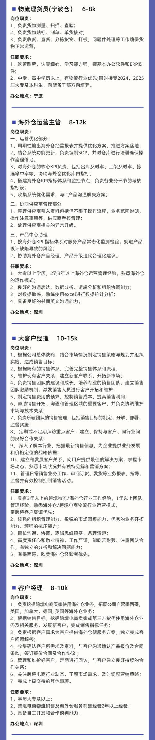 物流技术岗位,仓配一体,时效速达